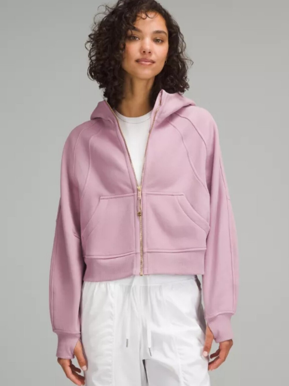 Lululemon Scuba Oversized Full Zip Hoodie Rose /Gold